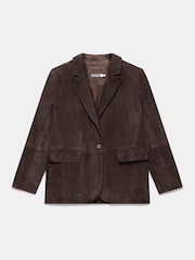Mint Velvet Brown Suede Blazer - Image 7 of 8
