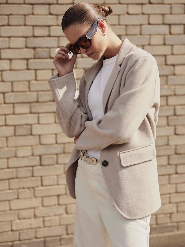 Mint Velvet Cream Hand Finished Single Breasted Blazer - Image 2 of 8