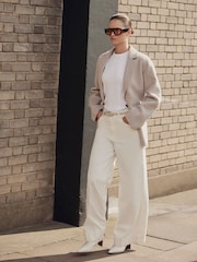 Mint Velvet Cream Hand Finished Single Breasted Blazer - Image 5 of 8