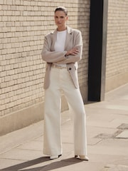 Mint Velvet Cream Hand Finished Single Breasted Blazer - Image 6 of 8