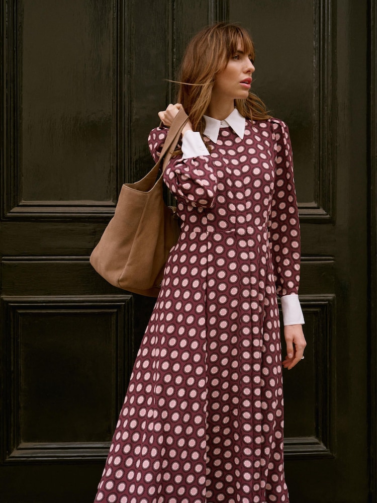 geo print midi dress Buy Mint Velvet Red Geo Print Midi Dress from Next USA