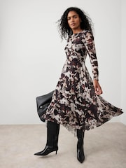 Mint Velvet Abstract Print Midi Dress - صورة 2 من 8