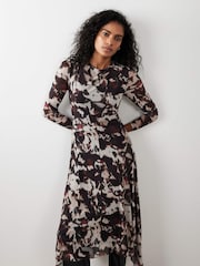 Mint Velvet Abstract Print Midi Dress - صورة 3 من 8