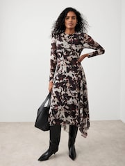 Mint Velvet Abstract Print Midi Dress - صورة 5 من 8