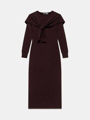 Mint Velvet Scarf Detail Knit Midi Dress - صورة 7 من 8