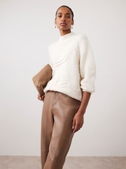 Mint Velvet White Star Knit Jumper - Image 1 of 8