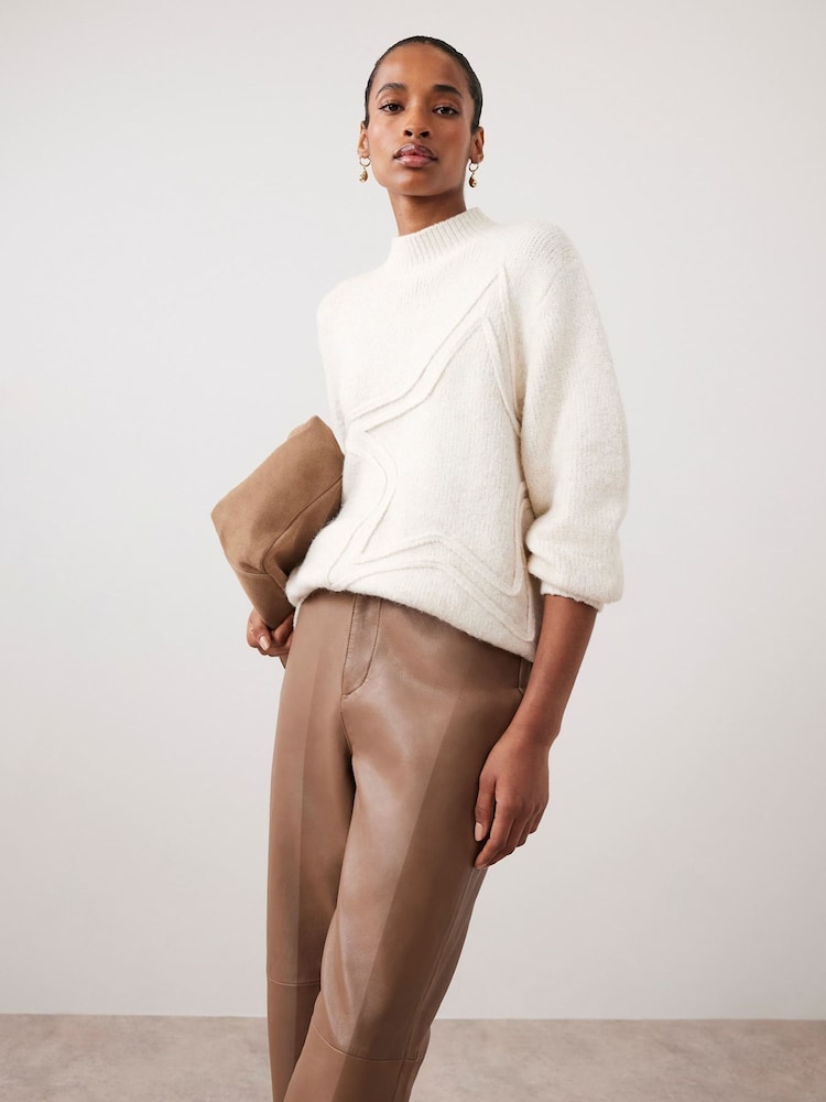 Mint Velvet White Star Knit Jumper - Image 1 of 8