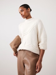 Mint Velvet White Star Knit Jumper - Image 2 of 8