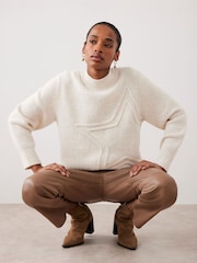 Mint Velvet White Star Knit Jumper - Image 3 of 8