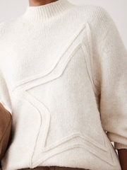 Mint Velvet White Star Knit Jumper - Image 5 of 8