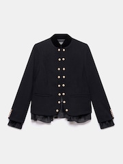 Mint Velvet Black Military Wool Blend Jacket - Image 7 of 8