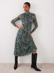 فستان متوسط الطول طبعة زهور من Mint Velvet - صورة 5 من 9