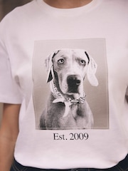 Mint Velvet White Cotton Graphic T-Shirt - Image 6 of 8