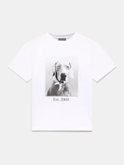 Mint Velvet White Cotton Graphic T-Shirt - Image 7 of 8