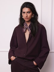 Mint Velvet Red Oversized Tailored Shirt - Image 3 of 7