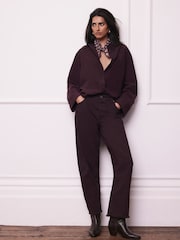 Mint Velvet Red Oversized Tailored Shirt - Image 4 of 7