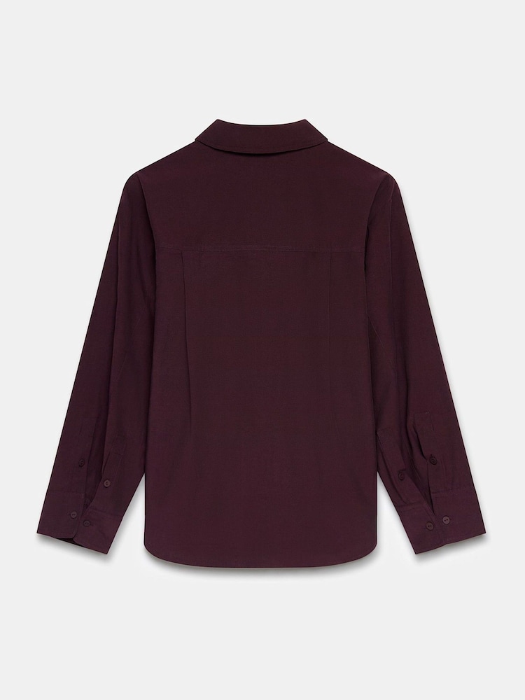 Mint Velvet Red Oversized Tailored Shirt - Image 7 of 7
