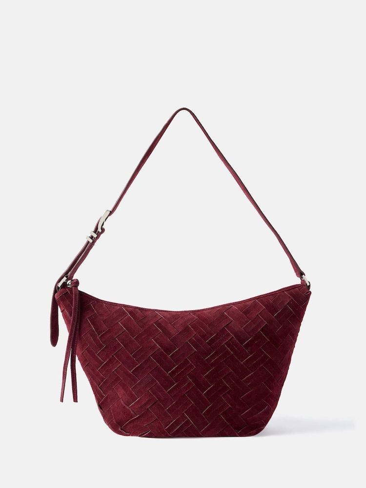 Mint Velvet Red Stevie Woven Bucket Bag - Image 2 of 5