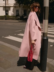 Mint Velvet Pink Wool Blend Hand Finished Coat - Image 3 of 8