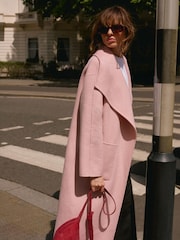 Mint Velvet Pink Wool Blend Hand Finished Coat - Image 5 of 8