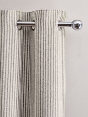 ستائر مخططة ناعمة الملمس بفتحات للتعليق - صورة 3 من 4