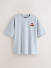 Grey Skate Street Sign Relaxed Fit Graphic Print Heavy Weight T-Shirt - Image 5 of 8