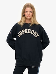 Superdry Blue Athletic Essentials Slouchy Sweatshirt - Image 3 of 6
