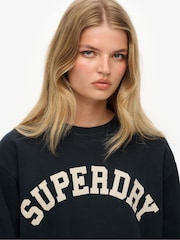 Superdry Blue Athletic Essentials Slouchy Sweatshirt - Image 5 of 6