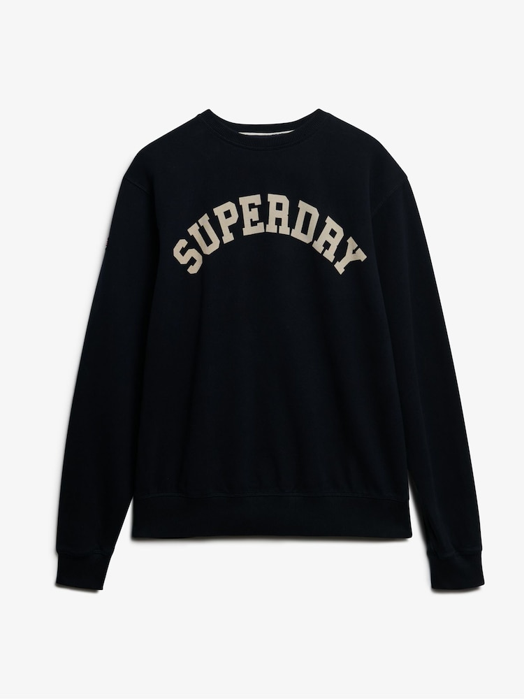 Superdry Blue Athletic Essentials Slouchy Sweatshirt - Image 6 of 6
