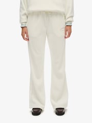 Superdry White Country Club Velour Straight Joggers - Image 1 of 7