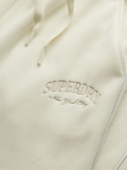 Superdry White Country Club Velour Straight Joggers - Image 6 of 7