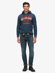 Superdry Blue Mountain Relaxed Hoodie - Image 4 of 7