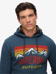 Superdry Blue Mountain Relaxed Hoodie - Image 5 of 7