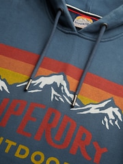 Superdry Blue Mountain Relaxed Hoodie - Image 7 of 7