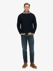 Superdry Blue Chunky Raglan Jumper - Image 3 of 6