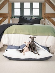 Lords and Labradors Oxford Herringbone Sleepy Burrows Dog Bed - Image 1 of 6