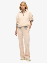 Superdry Cream Country Club Velour Joggers - Image 3 of 8