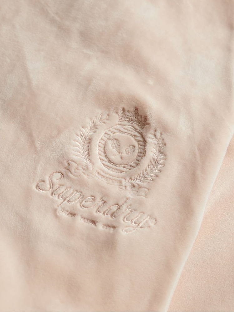 Superdry Cream Country Club Velour Joggers - Image 8 of 8
