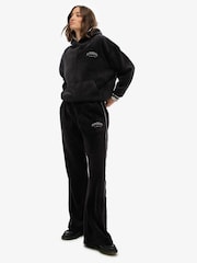 Superdry Black Country Club Velour Straight Joggers - Image 3 of 8