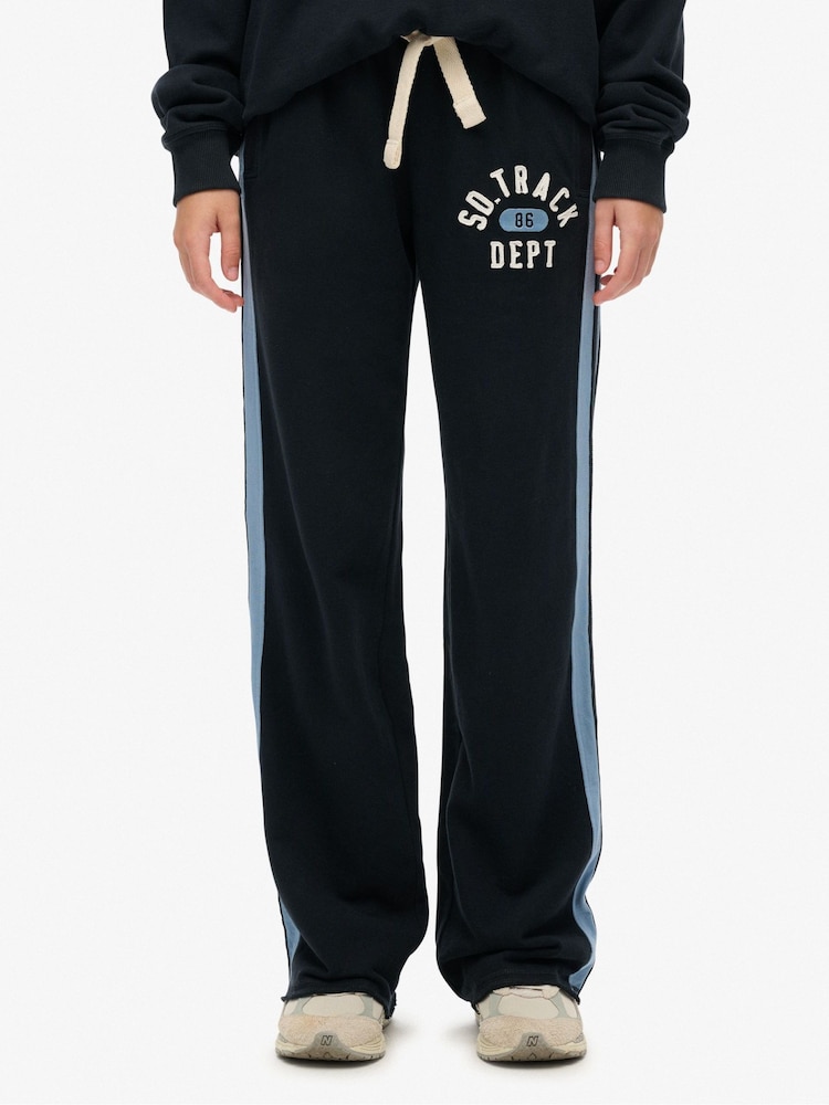 Superdry Blue Athletic Essentials Hockey Joggers - Image 1 of 7 Superdry Blue Athletic Essentials Hockey Joggers - Image 1 of 7