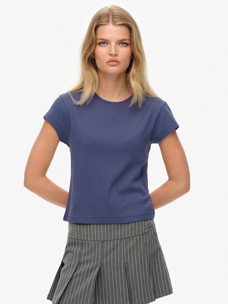 Superdry Blue Athletic Essential T-Shirt - Image 1 of 7
