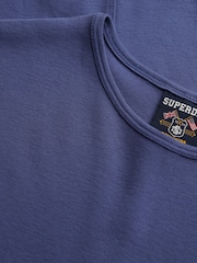 Superdry Blue Athletic Essential T-Shirt - Image 7 of 7