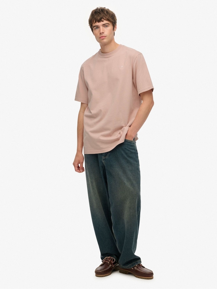 Superdry Pink Blank Oversized T-Shirt - Image 1 of 7