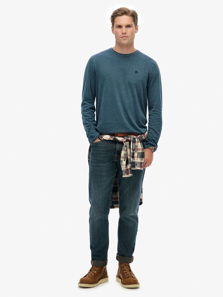 Superdry Blue Classic Essential Top - Image 2 of 5 Superdry Blue Classic Essential Top - Image 2 of 5