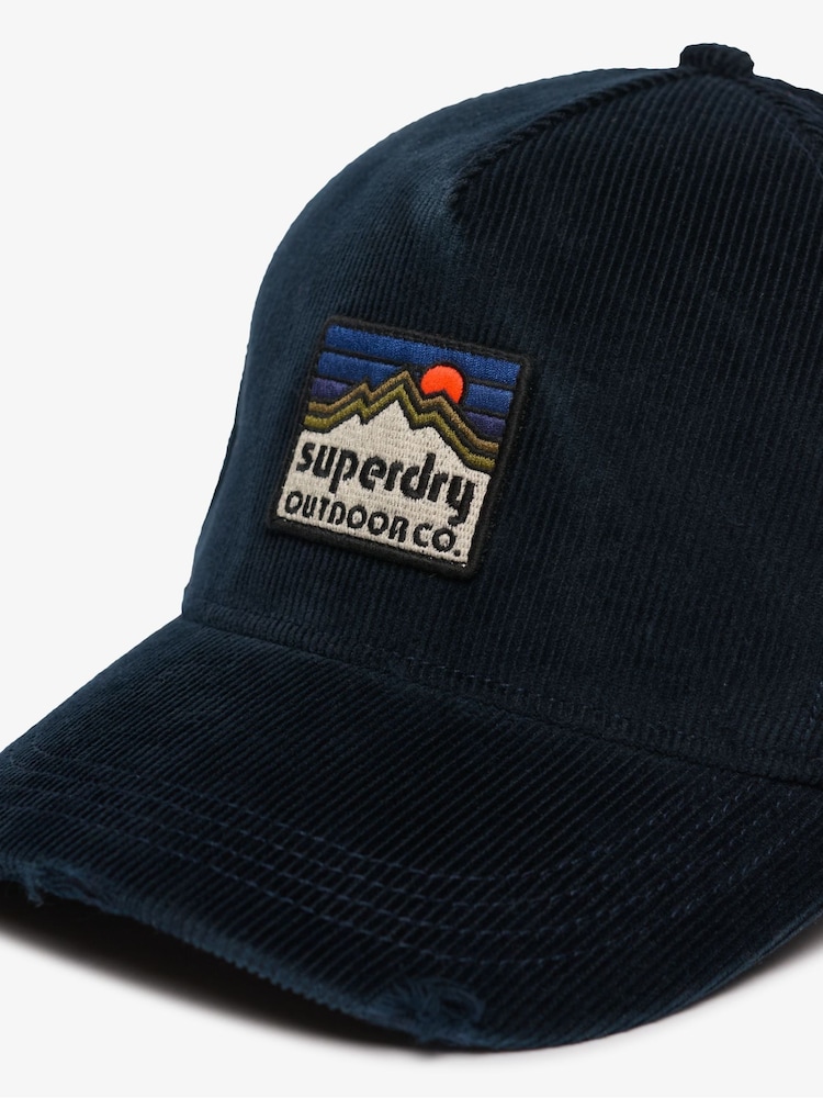 Superdry Blue Graphic Cord Trucker Cap - Image 4 of 4 Superdry Blue Graphic Cord Trucker Cap - Image 4 of 4