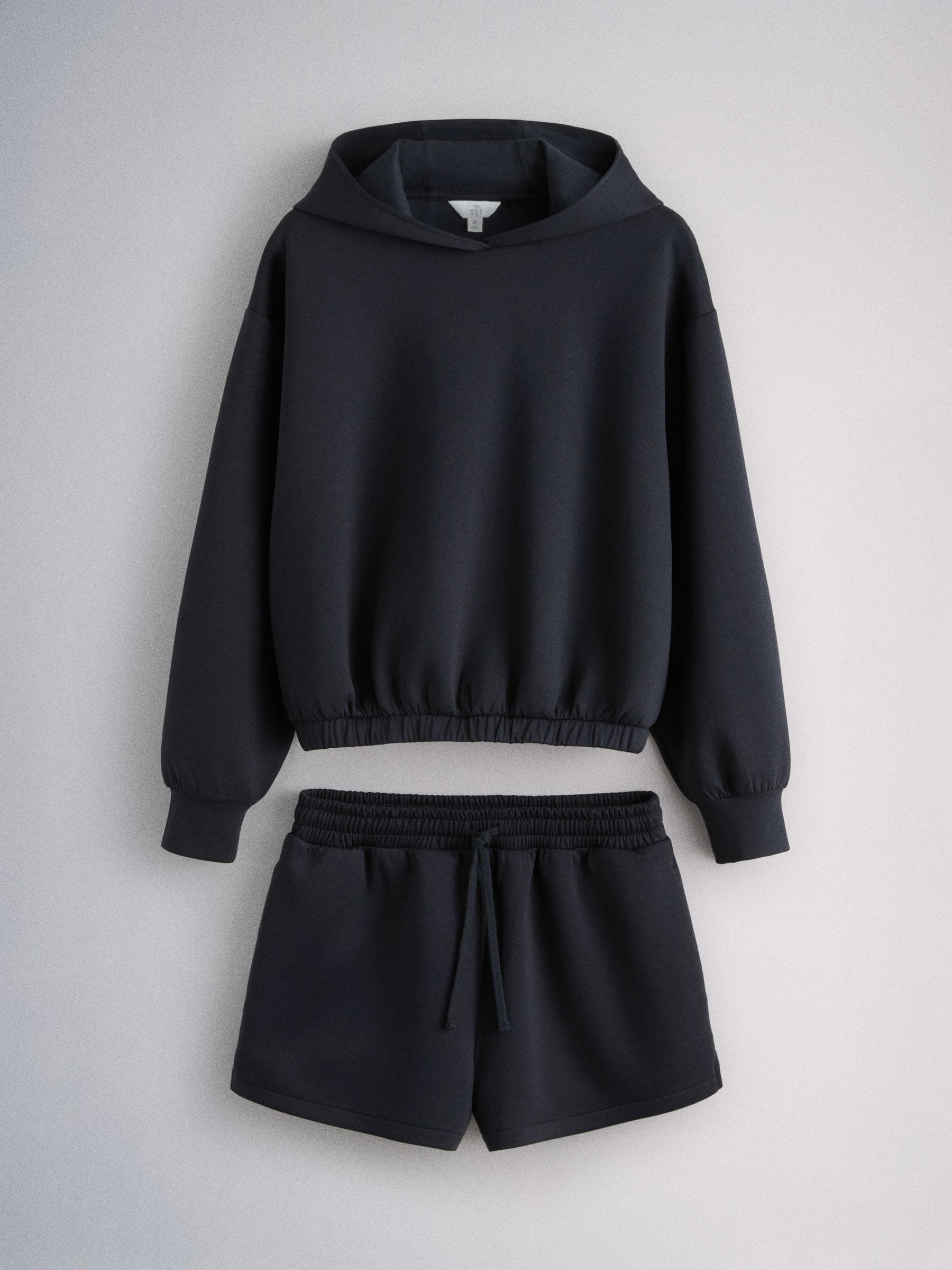 The Set 2 Pack Scuba Hoodie and Shorts Set Navy