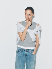 The Set 3 Pack Double Layer Vests Light Grey/Pale Khaki/White - Image 2 of 13