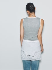 The Set 3 Pack Double Layer Vests Light Grey/Pale Khaki/White - Image 7 of 13