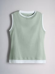 The Set 3 Pack Double Layer Vests Light Grey/Pale Khaki/White - Image 9 of 13