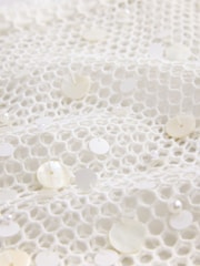 Never Fully Dressed Cream Embellished Crochet Skirt - Image 7 of 7